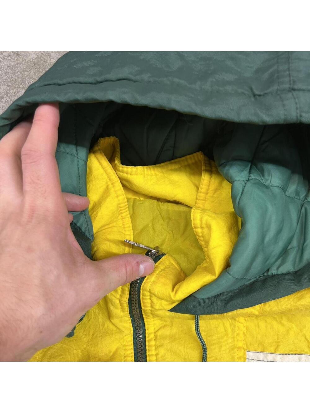 vintage green bay packers starter quarter zip puffer jacket size large - Picture 6 of 7